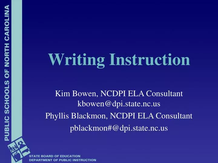 writing instruction