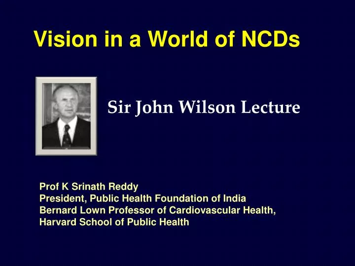 vision in a world of ncds