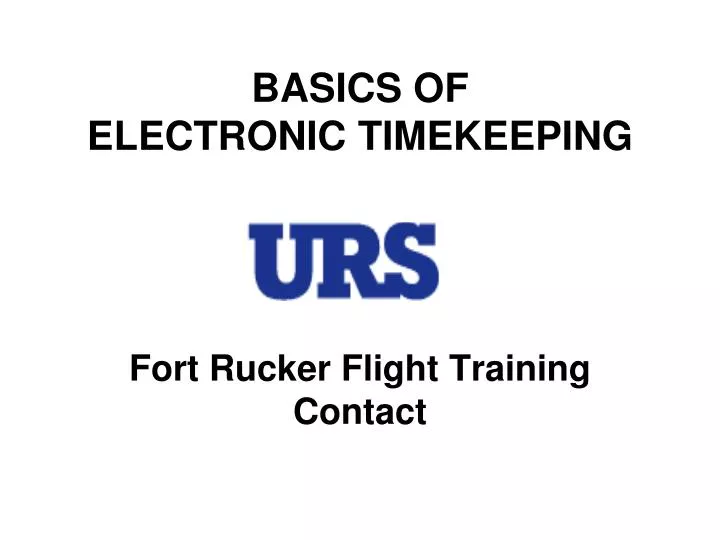 basics of electronic timekeeping