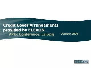 Credit Cover Arrangements provided by ELEXON