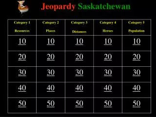 Jeopardy Saskatchewan