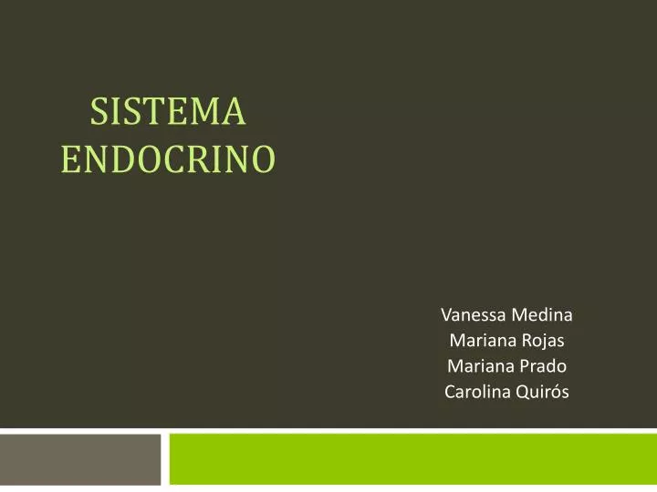 sistema endocrino