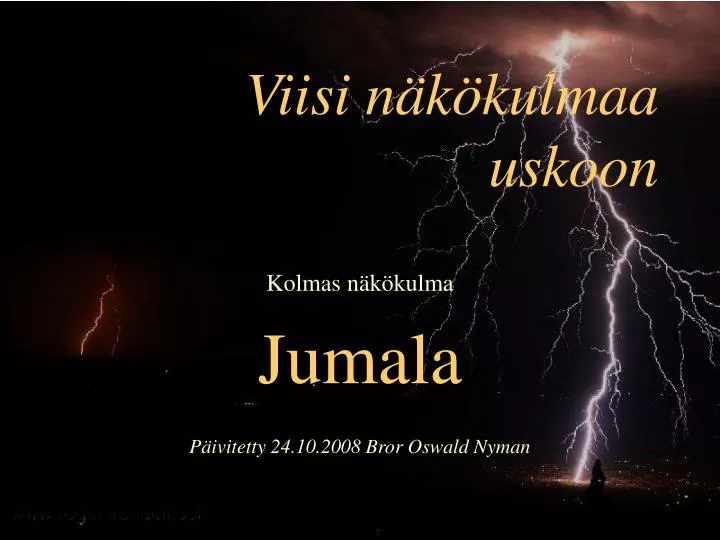 viisi n k kulmaa uskoon