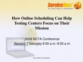 2009 NCTA Conference Session 7 Saturday 8:30 a.m.-9:30 a.m.