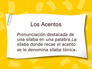 los acentos