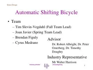 Automatic Shifting Bicycle