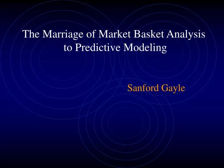 the marriage of market basket analysis to predictive modeling