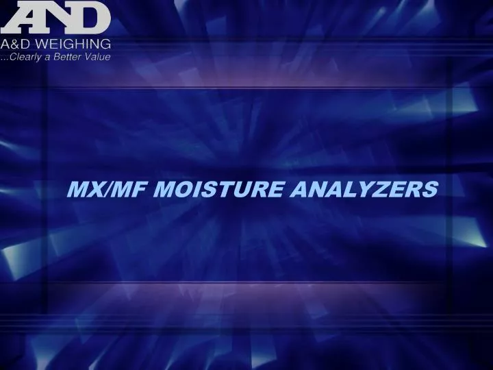 mx mf moisture analyzers
