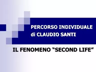 percorso individuale di claudio santi