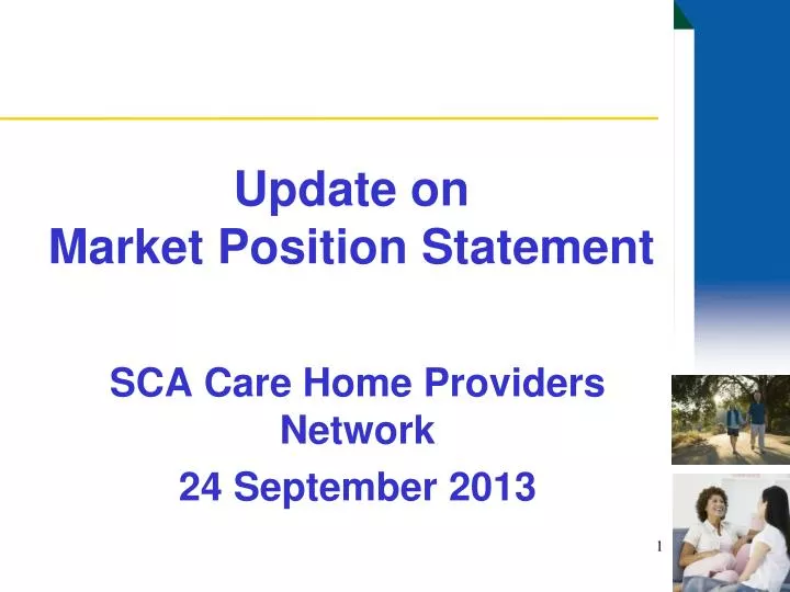 update on market position statement