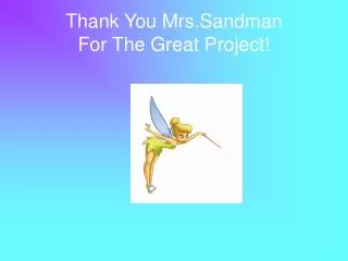 Thank You Mrs.Sandman For The Great Project!