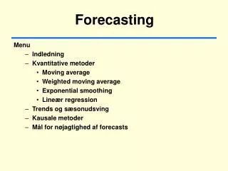 forecasting