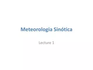 meteorologia sin tica