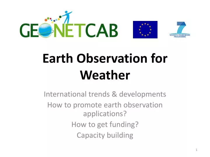 earth observation for weather