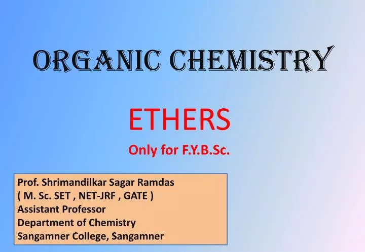 organic chemistry