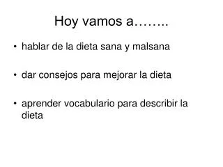 hoy vamos a