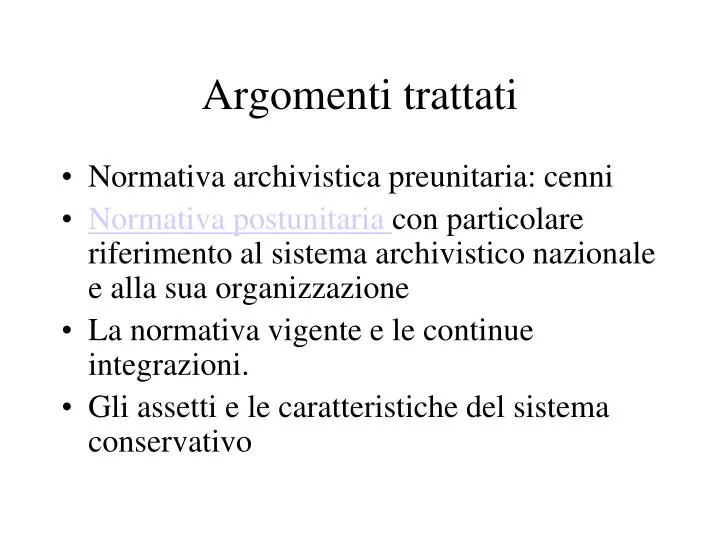 argomenti trattati