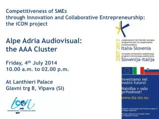 Competitiveness of SMEs through Innovation and Collaborative Entrepreneurship: the iCON project