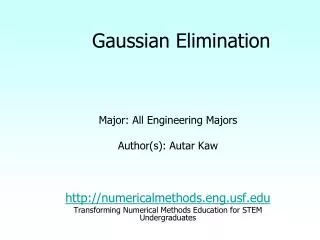 gaussian elimination