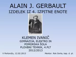 alain j gerbault izdelek iz 4 izpitne enote