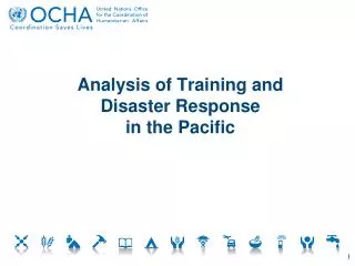 Analysis of Training and Disaster Response in the Pacific