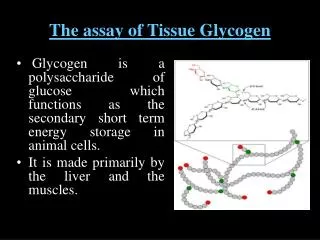 The assay of Tissue Glycogen