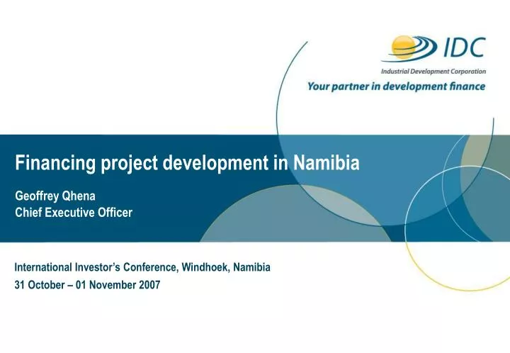 financing project development in namibia