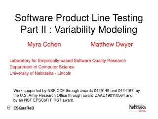 Software Product Line Testing Part II : Variability Modeling