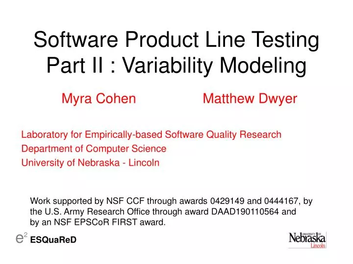 software product line testing part ii variability modeling
