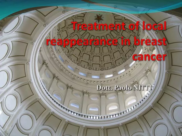 treatment of local reappearance in breast cancer