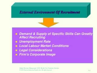 External Environment Of Recruitment