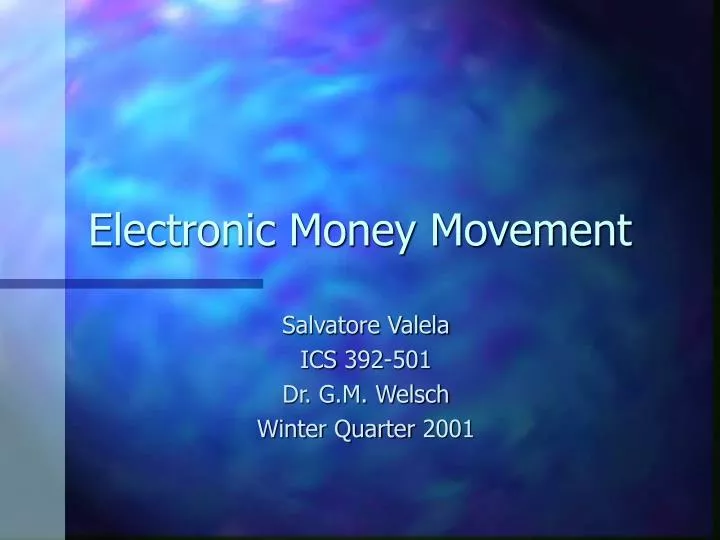 electronic money movement