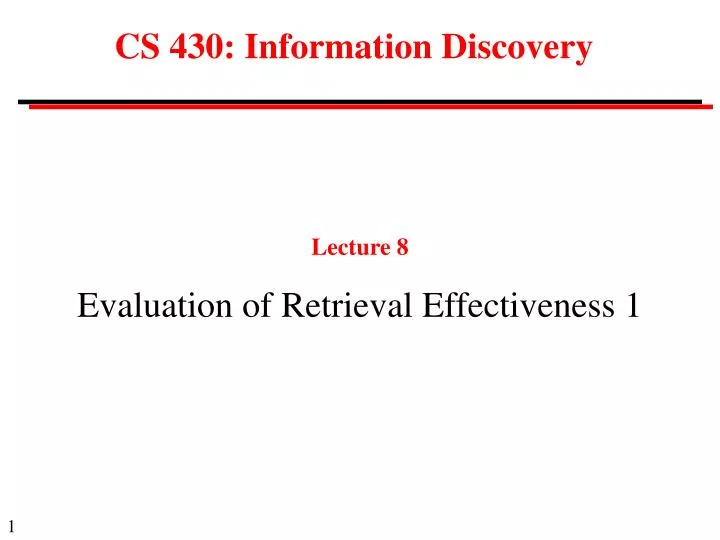 cs 430 information discovery