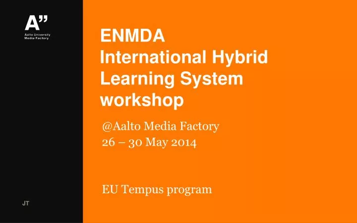 enmda international hybrid learning system workshop