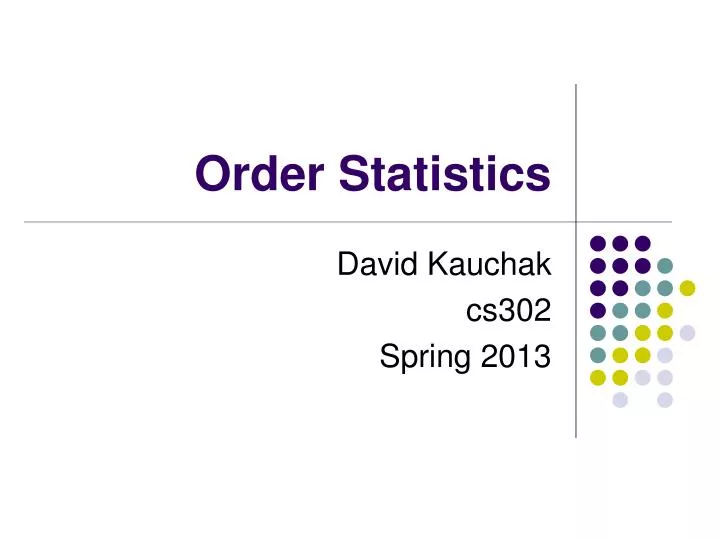 order statistics