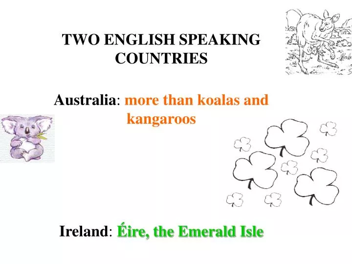 two english speaking countries