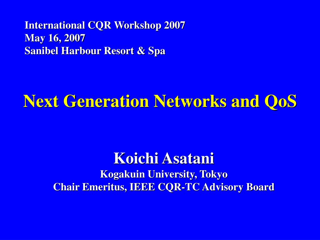 PPT - Next Generation Networks and QoS PowerPoint Presentation, free ...
