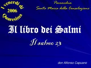 il libro dei salmi
