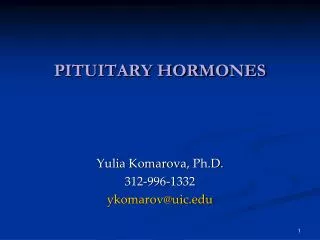 PITUITARY HORMONES