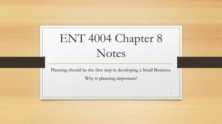 ent 4004 chapter 8 notes