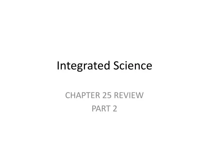 integrated science