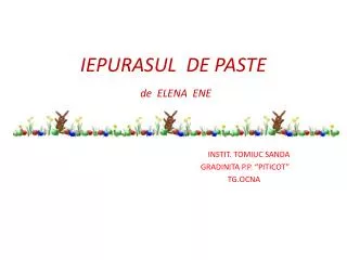 iepurasul de paste de elena ene