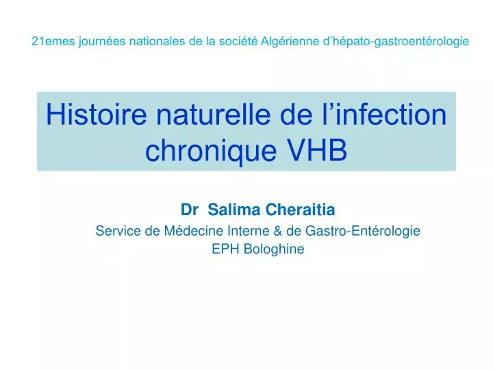 histoire naturelle de l infection chronique vhb