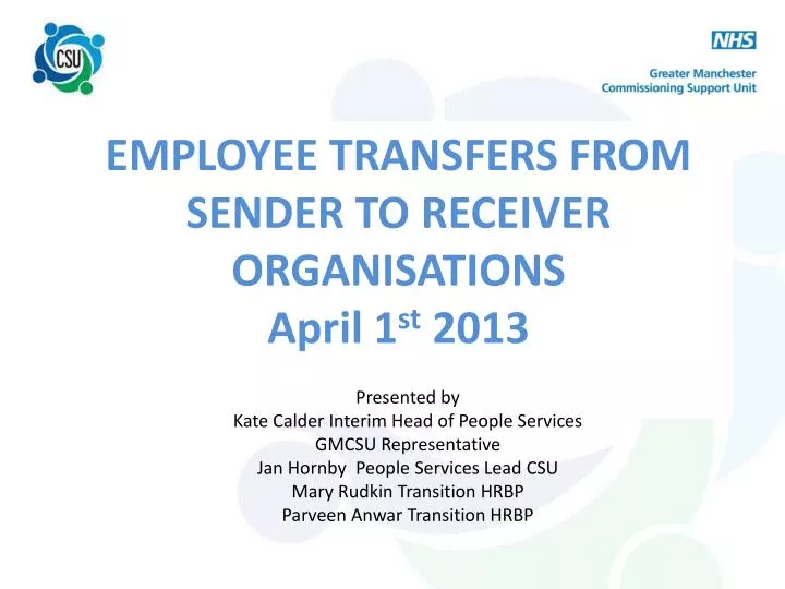 employee transfers from sender to receiver organisations april 1 st 2013