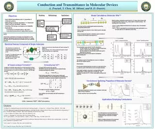 Conduction and Transmittance in Molecular Devices