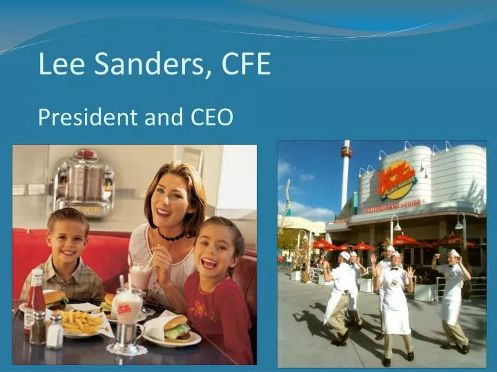 lee sanders cfe president and ceo