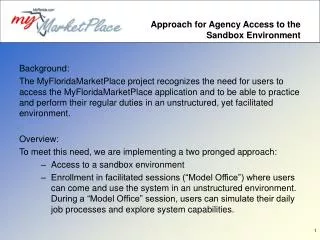 Approach for Agency Access to the Sandbox Environment