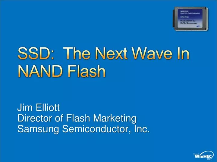 ssd the next wave in nand flash