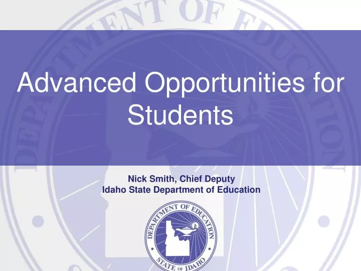 advanced opportunities for students