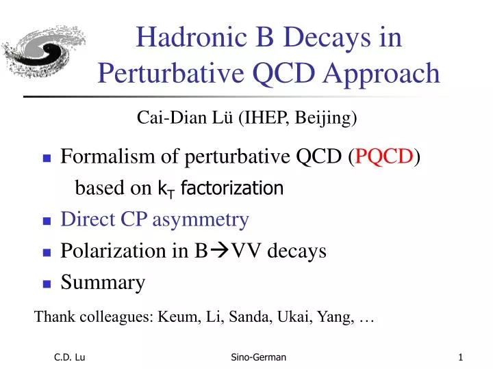 hadronic b decays in perturbative qcd approach